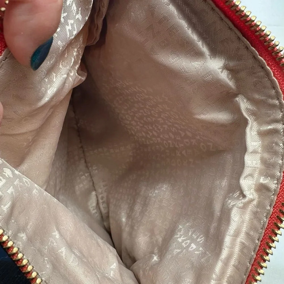 Kate Spade NWOT bright red leather but flawed from color transfer - Picture 6 of 8